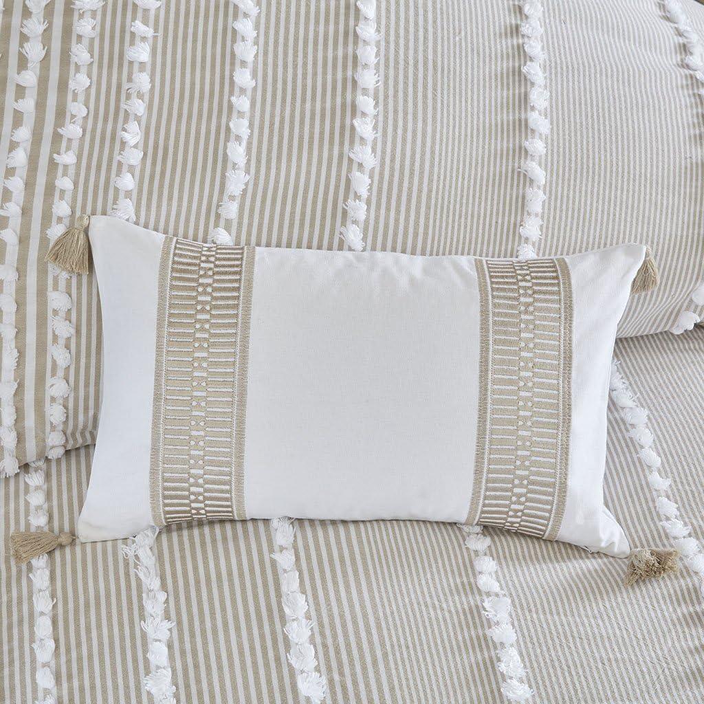 Anslee Embroidered Cotton Oblong Decorative Pillow