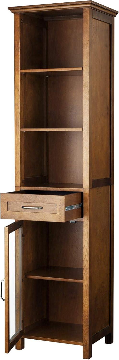 Teamson Home Avery Freestanding Linen Cabinet with Mixed Storage