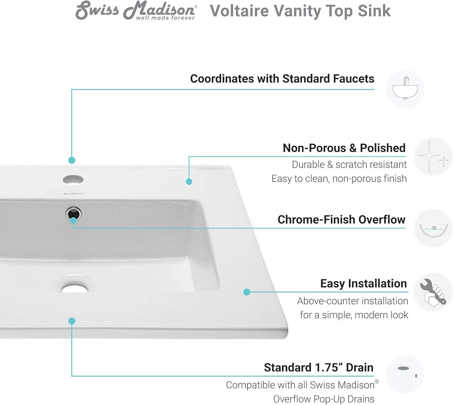 Voltaire 25" Single Bathroom Vanity Top