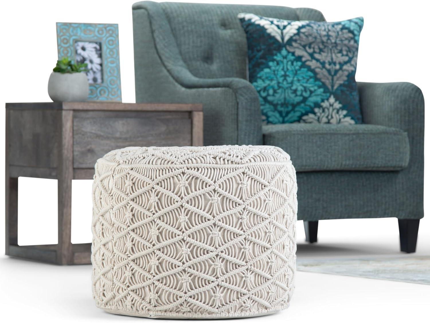 Simpli Home Coates Upholstered Pouf