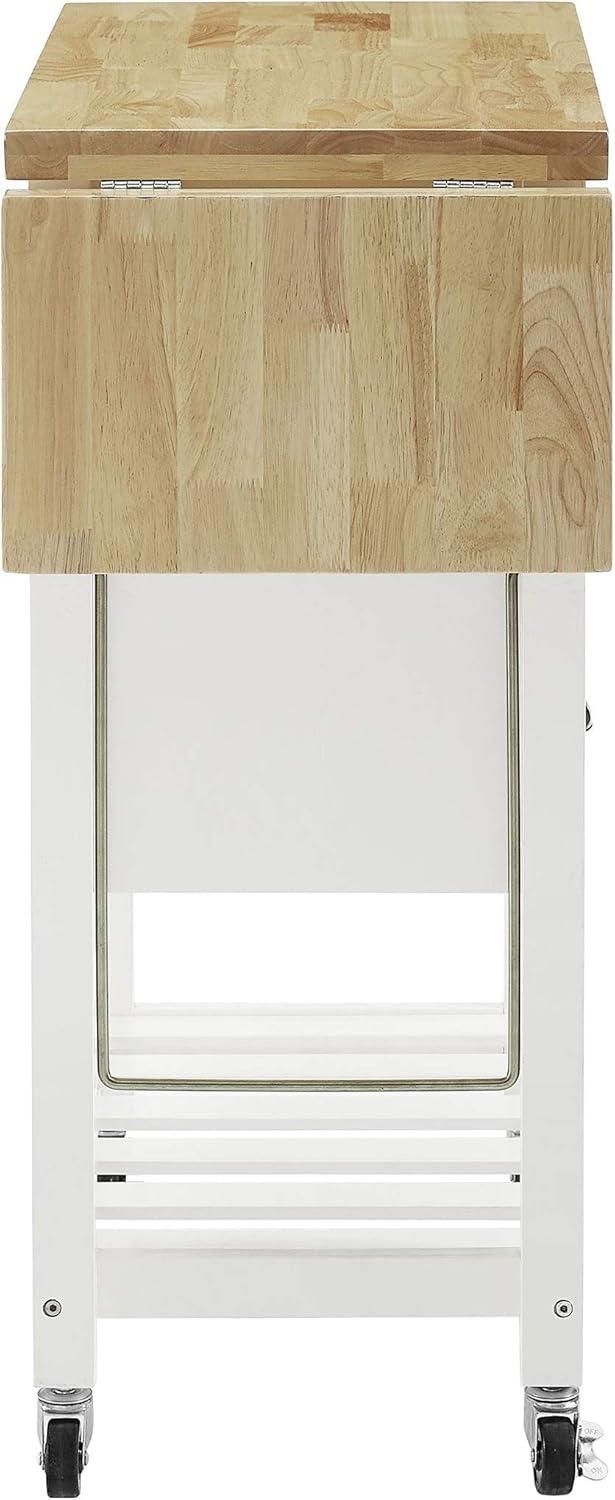 Bristol Double Drop Leaf Kitchen Cart White - Crosley