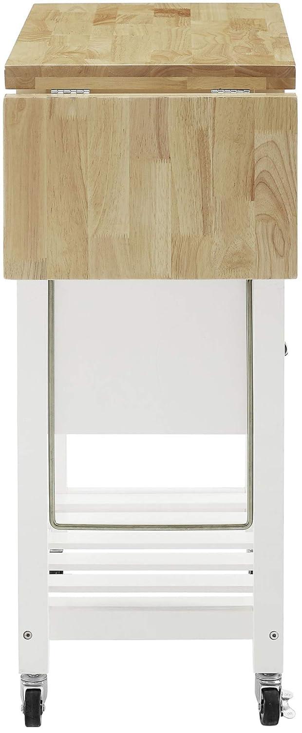 Bristol Double Drop Leaf Kitchen Cart White - Crosley