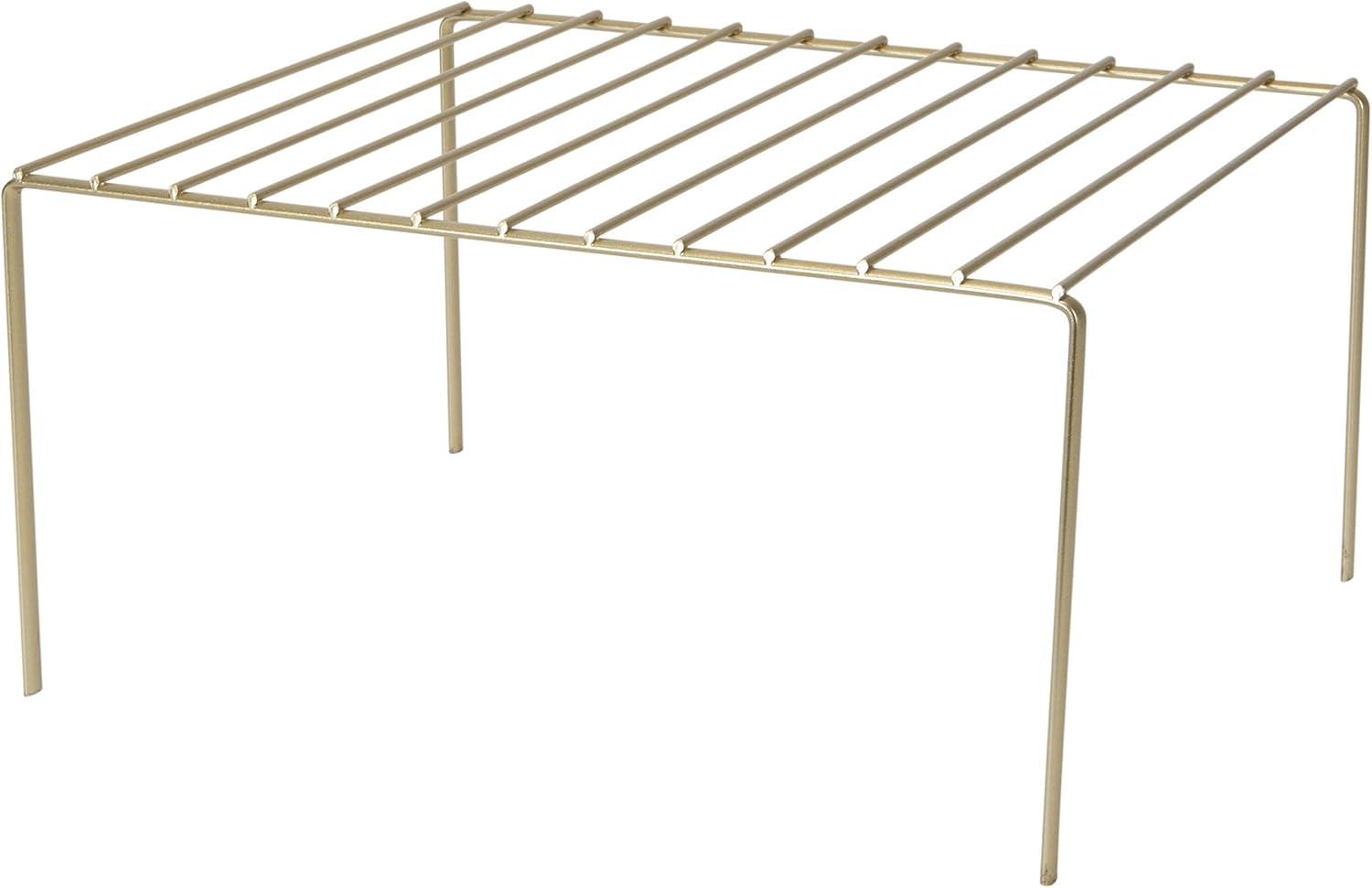 Medium Satin Gold Steel Kitchen Helper Shelf