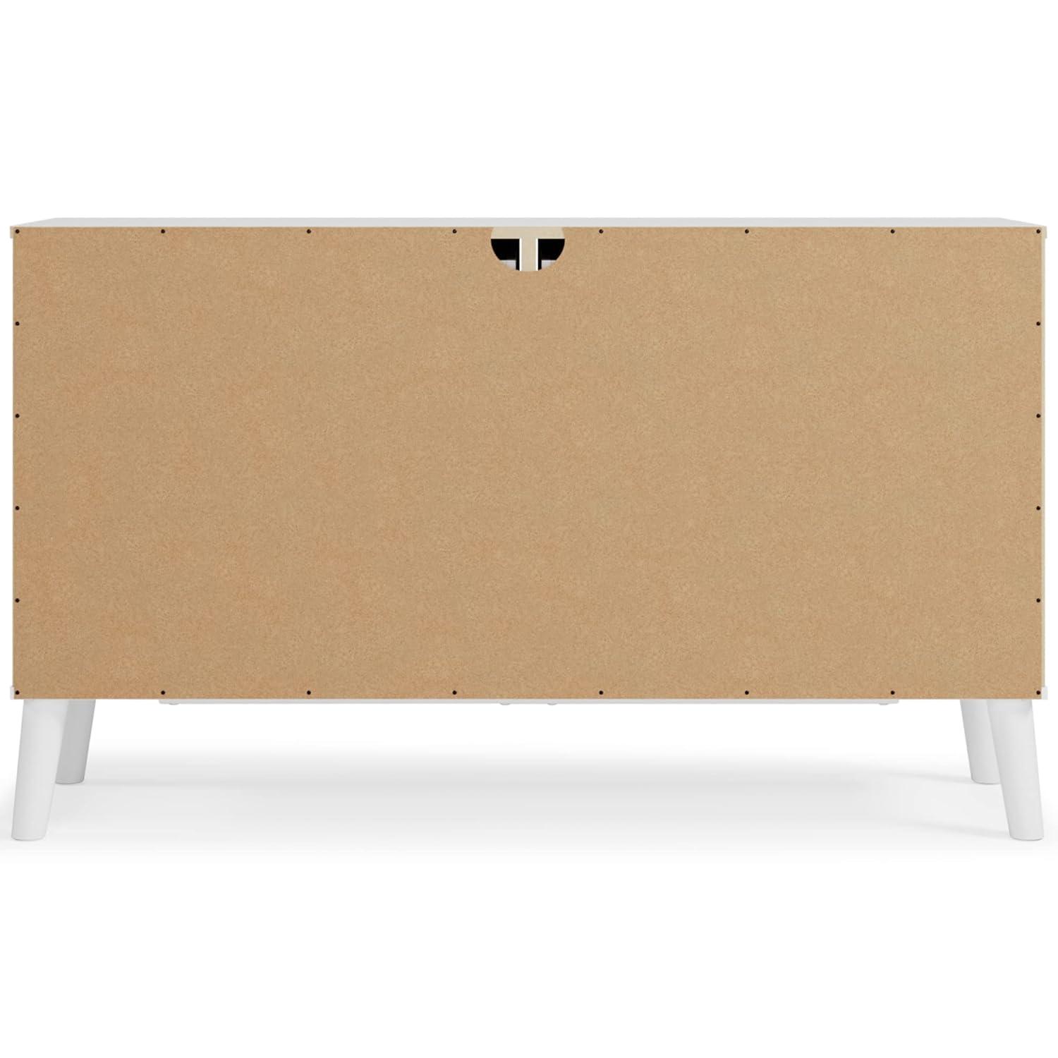 Signature Design by Ashley Contemporary Piperton 6 Drawer Dresser, Two-tone Brown/White