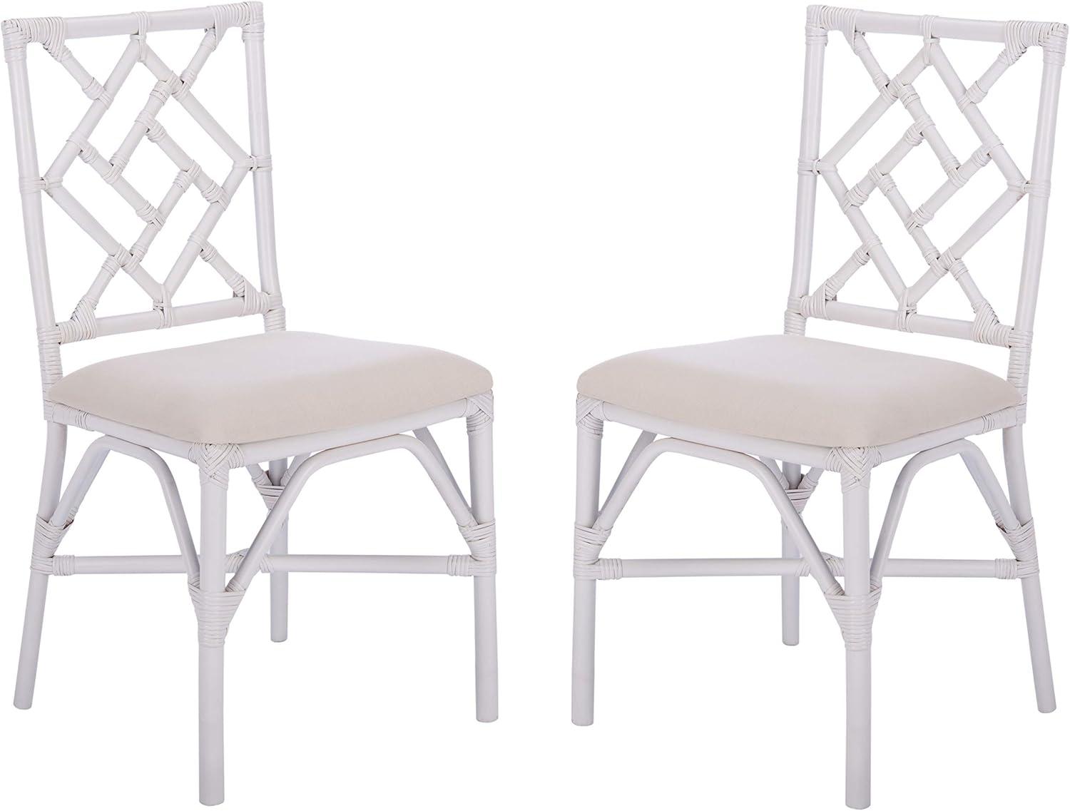 Bhumi Accent Chair W/ Cushion (Set of 2) - ACH6509 - White/White - Safavieh