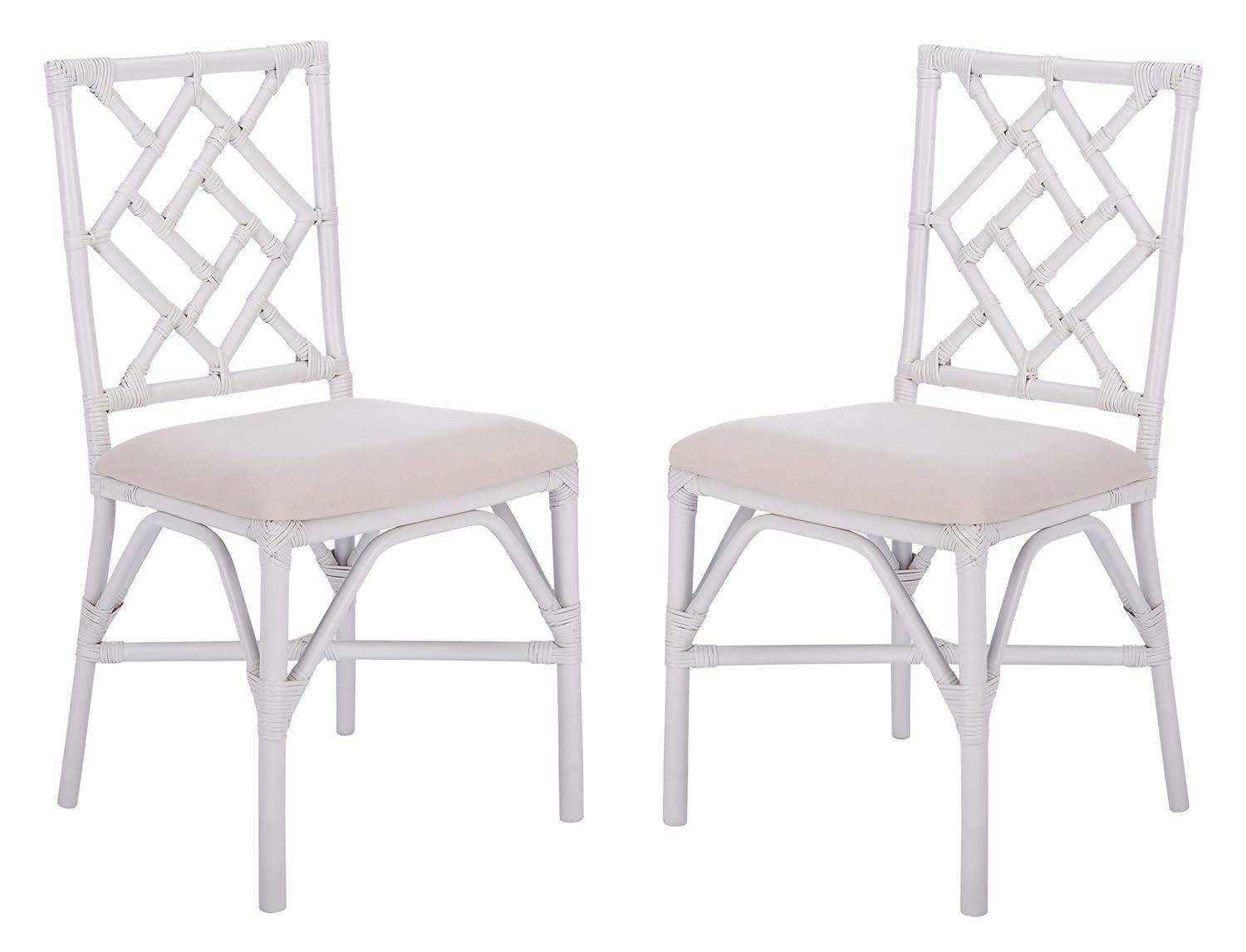 Bhumi Accent Chair W/ Cushion (Set of 2) - ACH6509 - White/White - Safavieh