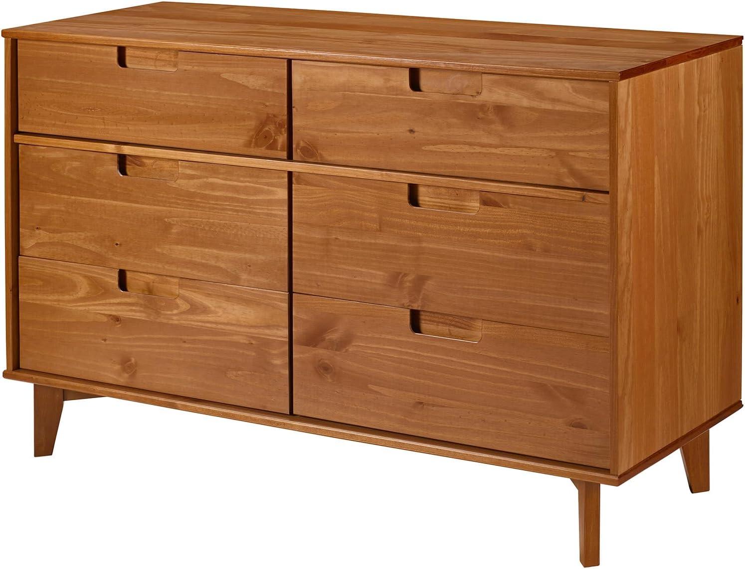 Yarber 6 Drawer Solid Wood Double Dresser