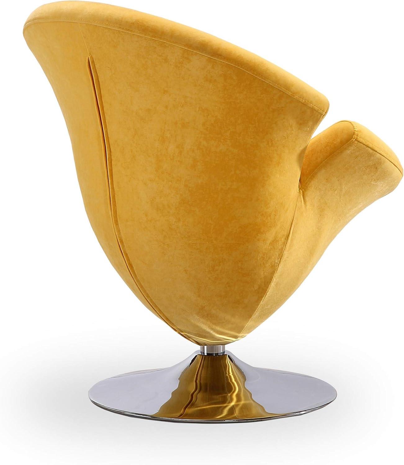 Troyer Velvet Swivel Barrel Chair