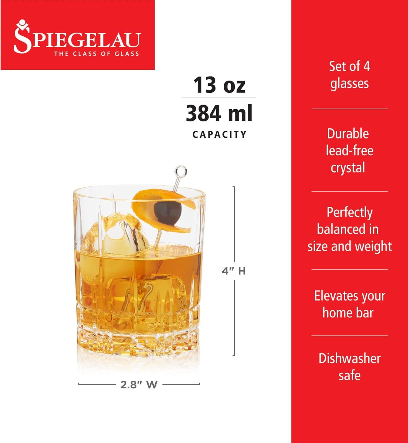 Spiegelau Perfect Serve Crystal Double Old Fashioned Glass Set