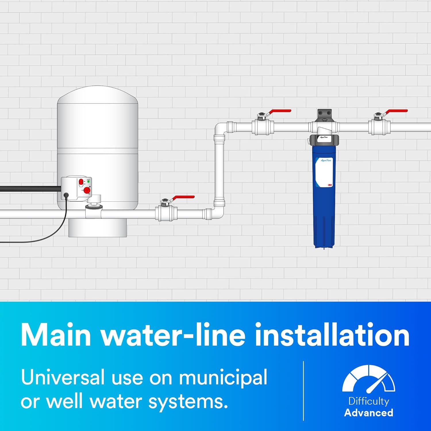 3M™ Aqua-Pure™ AP900 Series Whole House Water Filtration System AP904, Sanitary Quick-Change