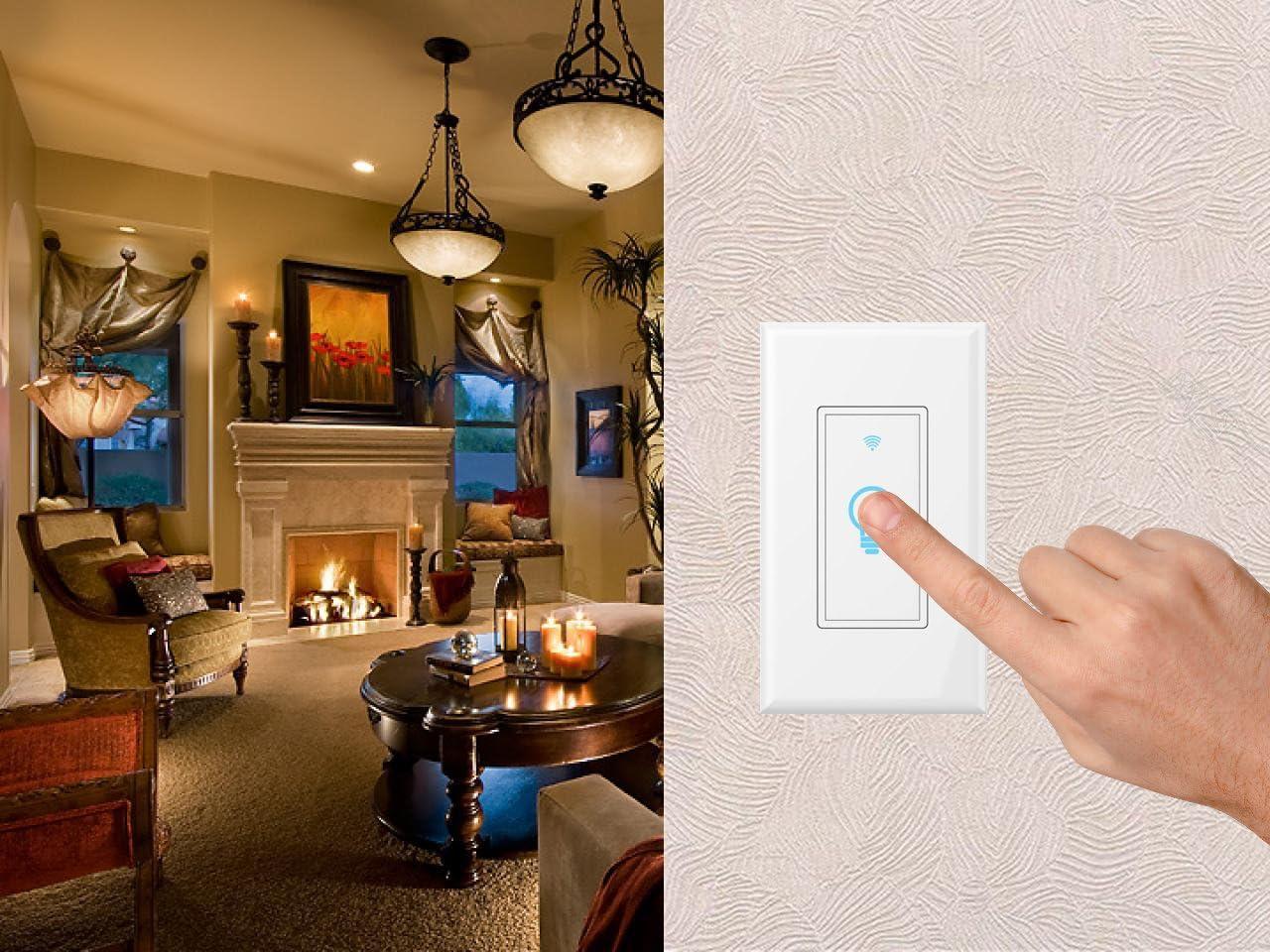 Smart Light Switch, Compatible with Alexa, Google Assistant, IFTTT, WiFi Light, Neutral Wire Required, Schedule Setting APP Remote Control, ETL, No Hub Required (Smart Switch 2pack)