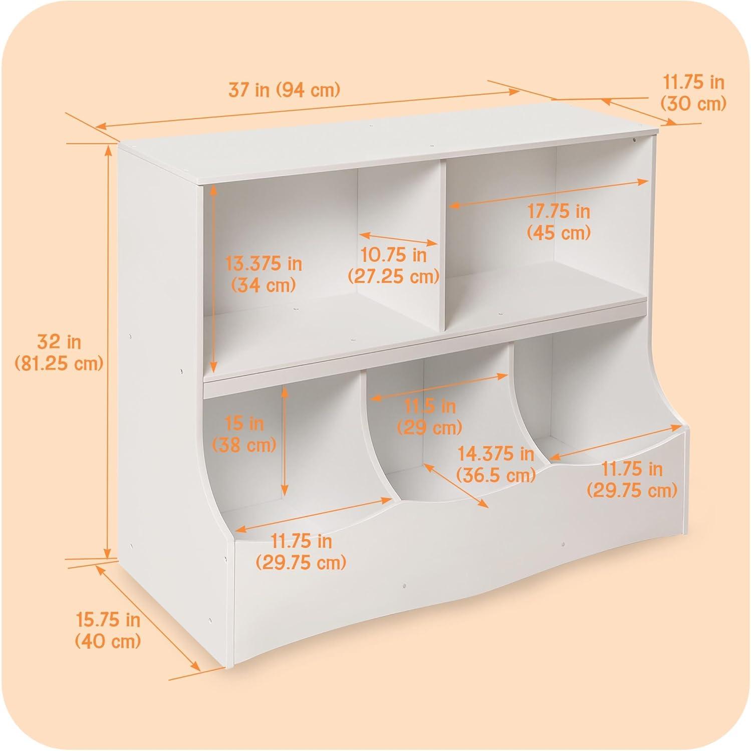 Badger Basket Multi-Bin Storage Cubby - White