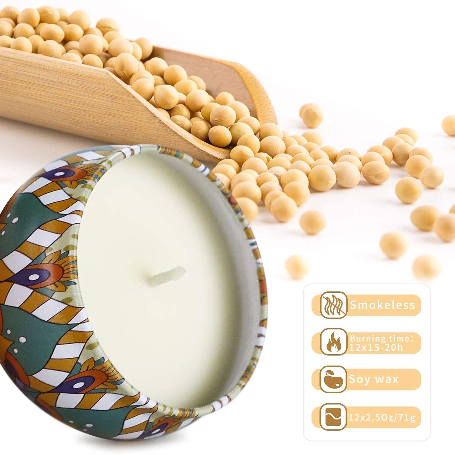 Scented Candles Gift Set, 12 Pack Aromatherapy Candles for Women, Candles for Home Scented, 300H Long Burning, Soy Wax Candle Set, Gifts for Mom Women SPA Birthday Anniversary Stocking Stuffers