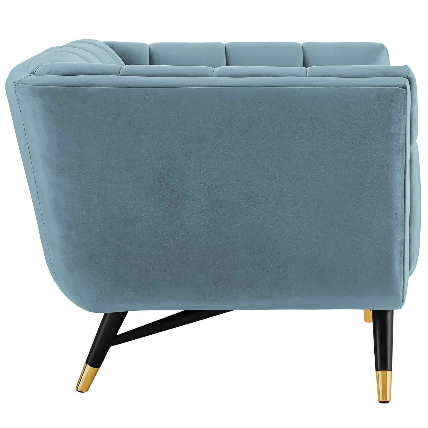 Modway Adept Performance Velvet Armchair Sea Blue