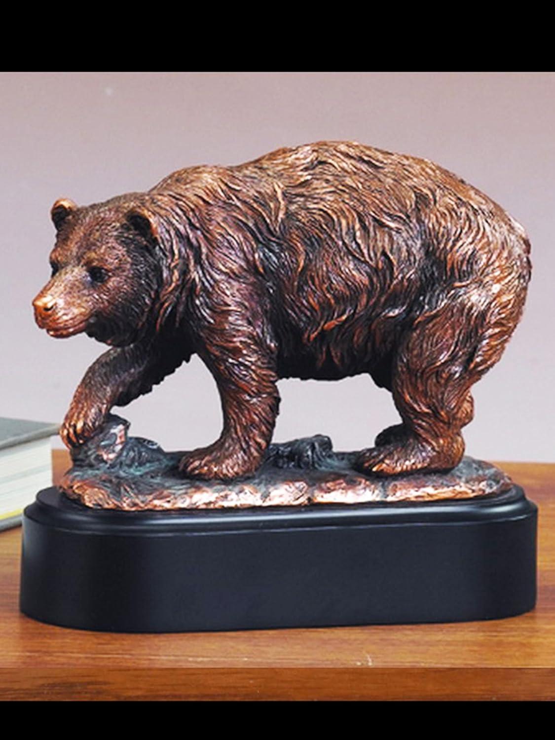 Walking Bear Statue - Bronze