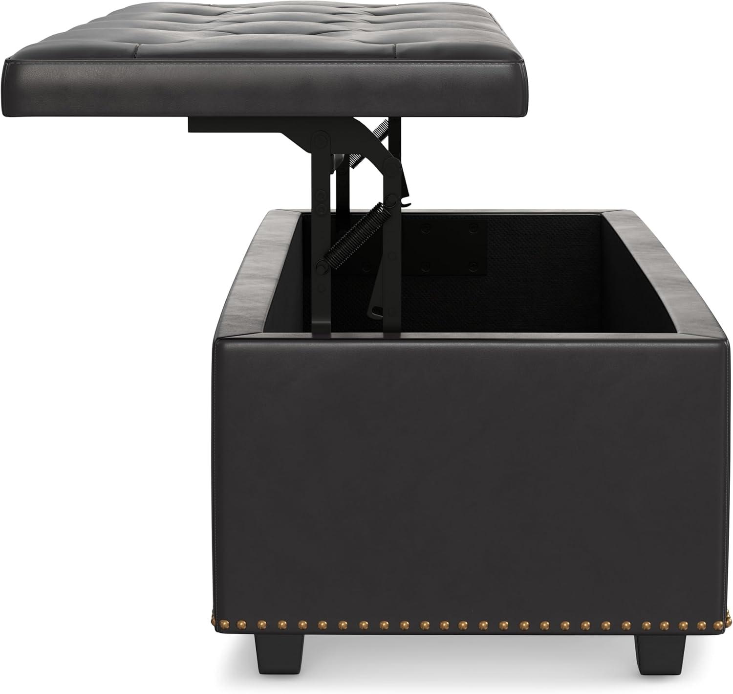 Hamilton Faux Leather Storage Ottoman