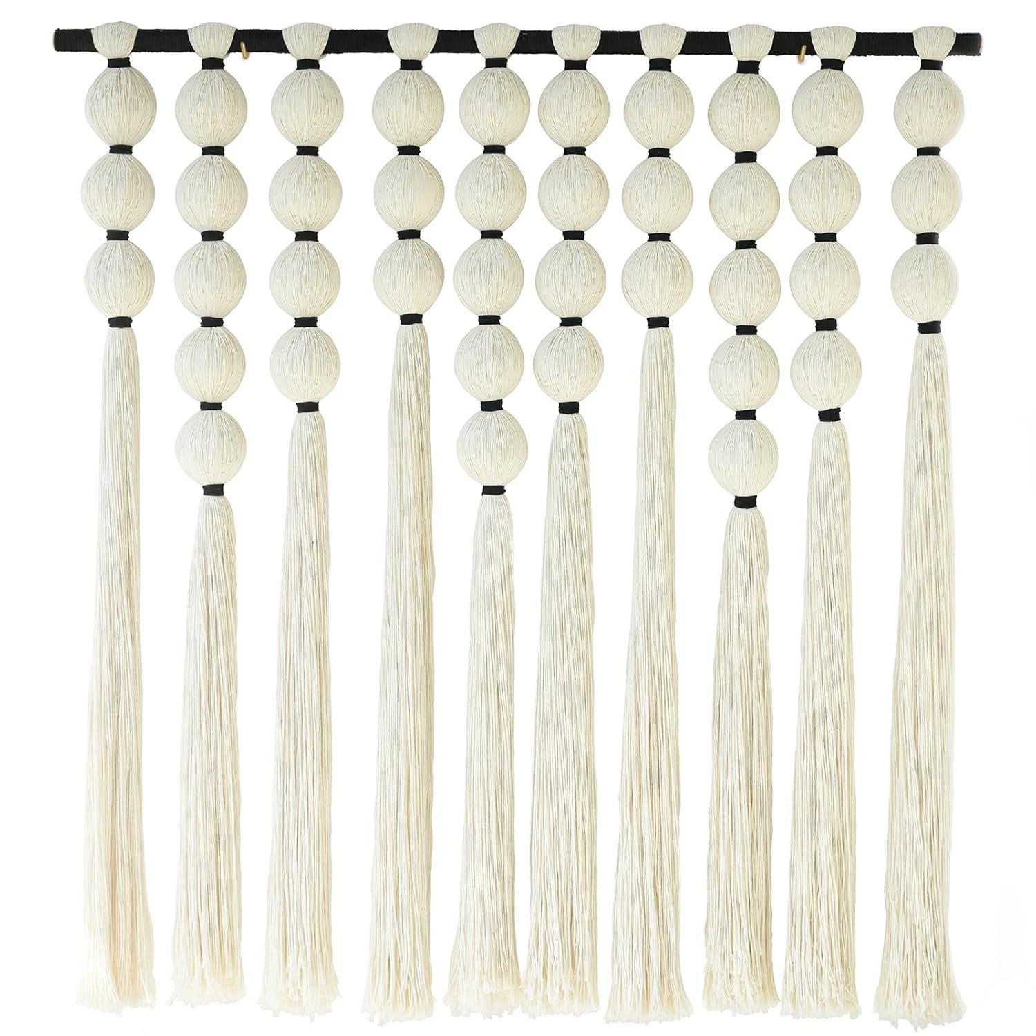 Large Macrame Wall Hanging Macrame Wall Decor Sphericity Cotton Textile Wall Hanging Boho Wall Decor Art Fiber Yarn Art Handmade 39" Wx39 L