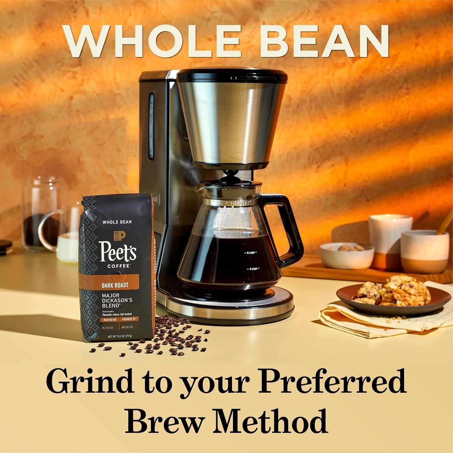 Peet's Major Dickason Dark Roast Whole Bean Coffee - 18oz