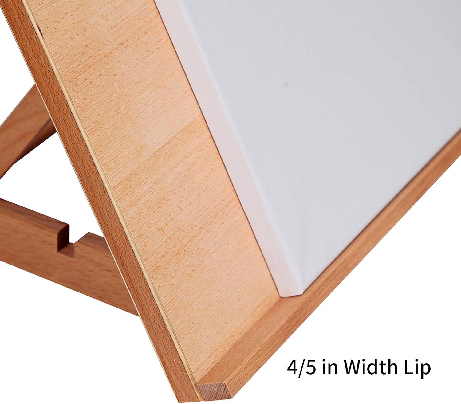 Adjustable Natural Wood 5-Position Drafting Table Easel