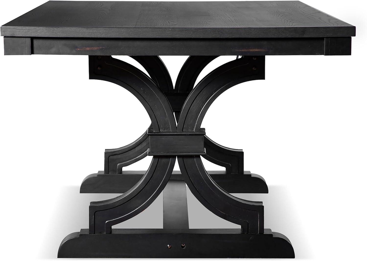 Furniture of America Kindrel Wood Rectangular Dining Table in Black