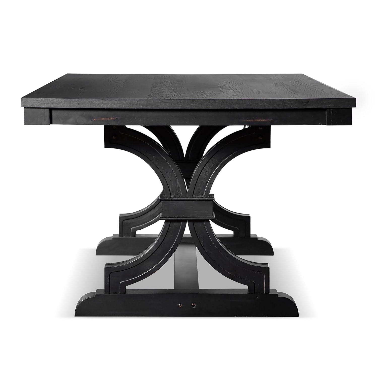 Furniture of America Kindrel Wood Rectangular Dining Table in Black