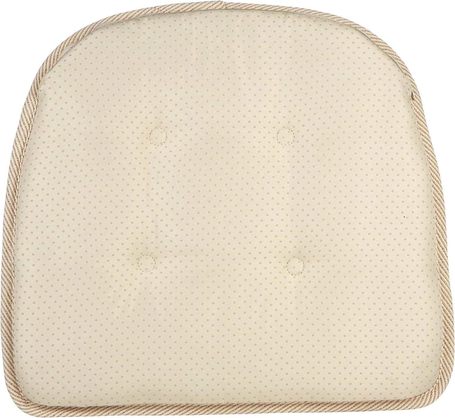 The Gripper Non-Slip 15" x 16" Saturn Tufted Kitchen or Dining Chair Cushions, Set of 2