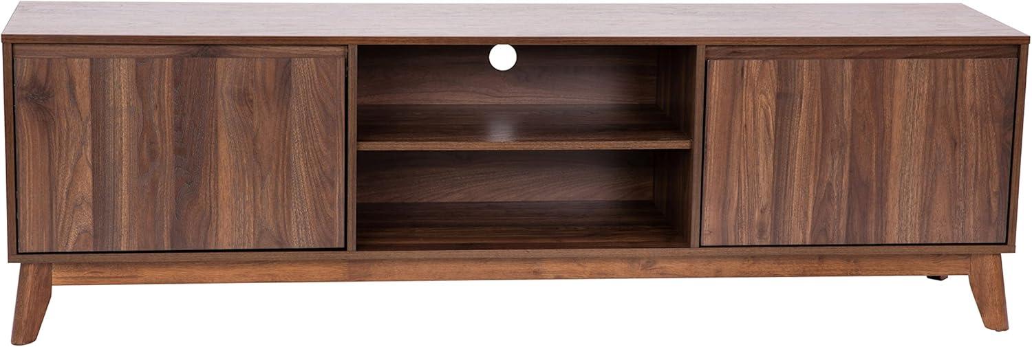 Flash Furniture Hatfield Mid-Century Modern TV Stand for up to 64 inch TV's - Media Center with Adjustable Center Shelf and Dual Soft Close Doors