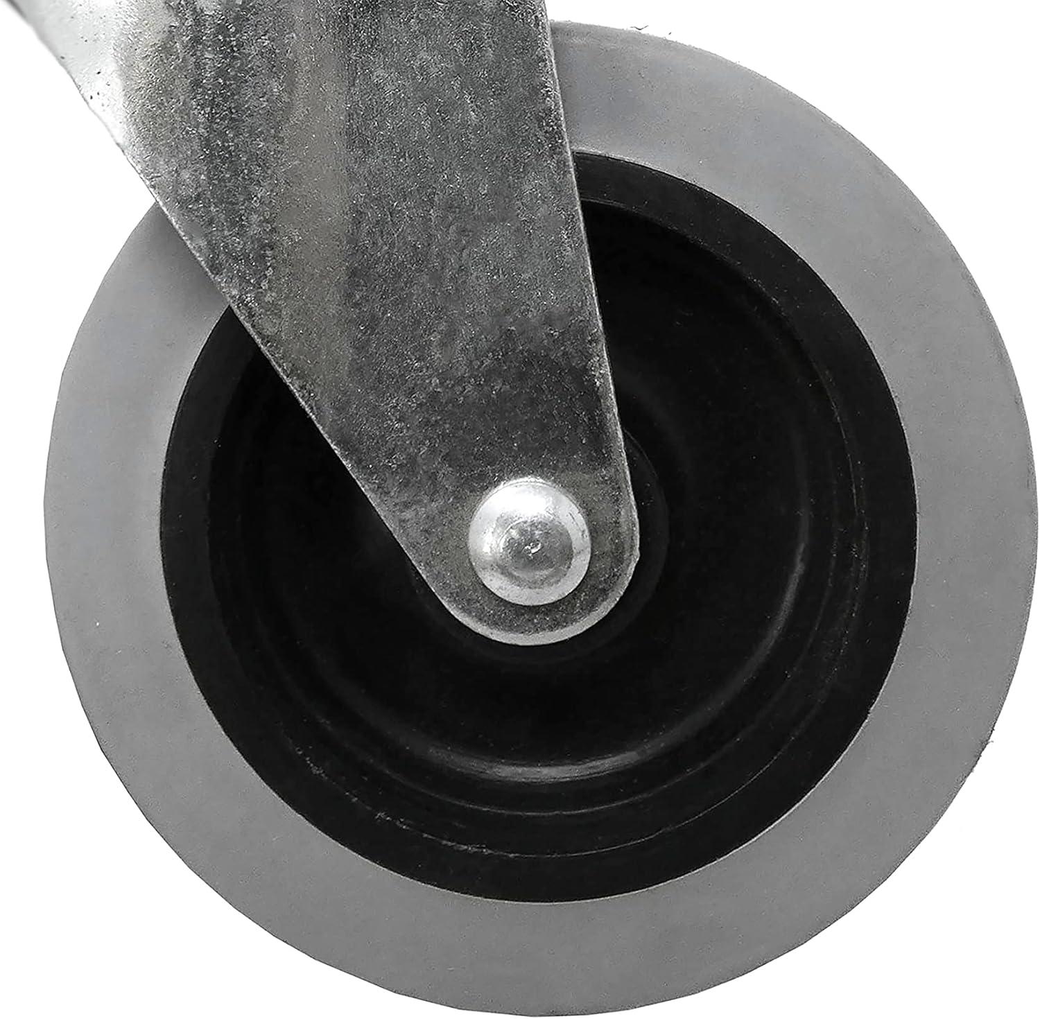 Shepherd 3-Inch Gray Thermoplastic Rubber Swivel Caster