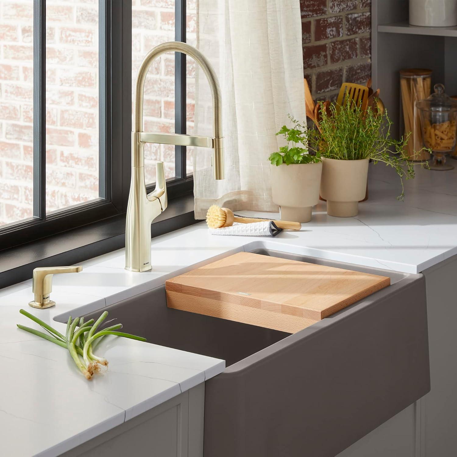 Blanco Beechwood Cutting Board for Ikon & Vintera Farmhouse Sinks
