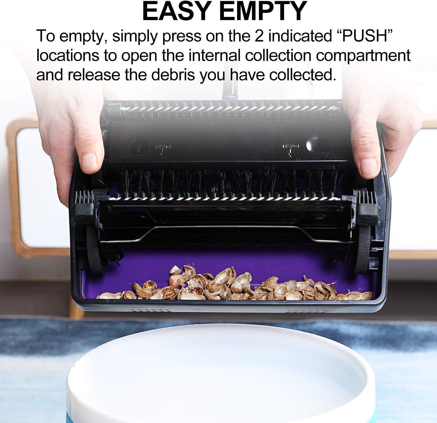 Carpet Sweeper Cleaner For Home Office Low Carpets Rugs Undercoat Carpets Pet Hair Dust Scraps Paper Small Rubbish Cleaning With A Brush