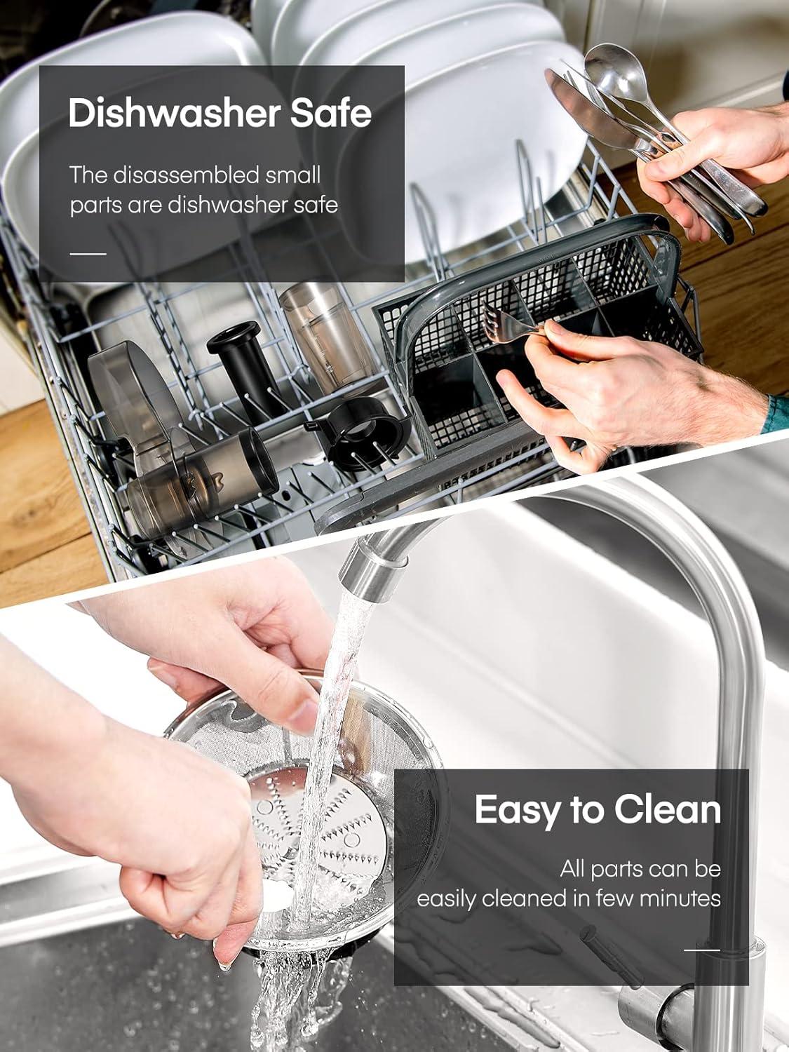 Aiheal Juicer Machines Upgraded 400W Motor,Cleaning Brush and Recipe Included with 3 Speed Control