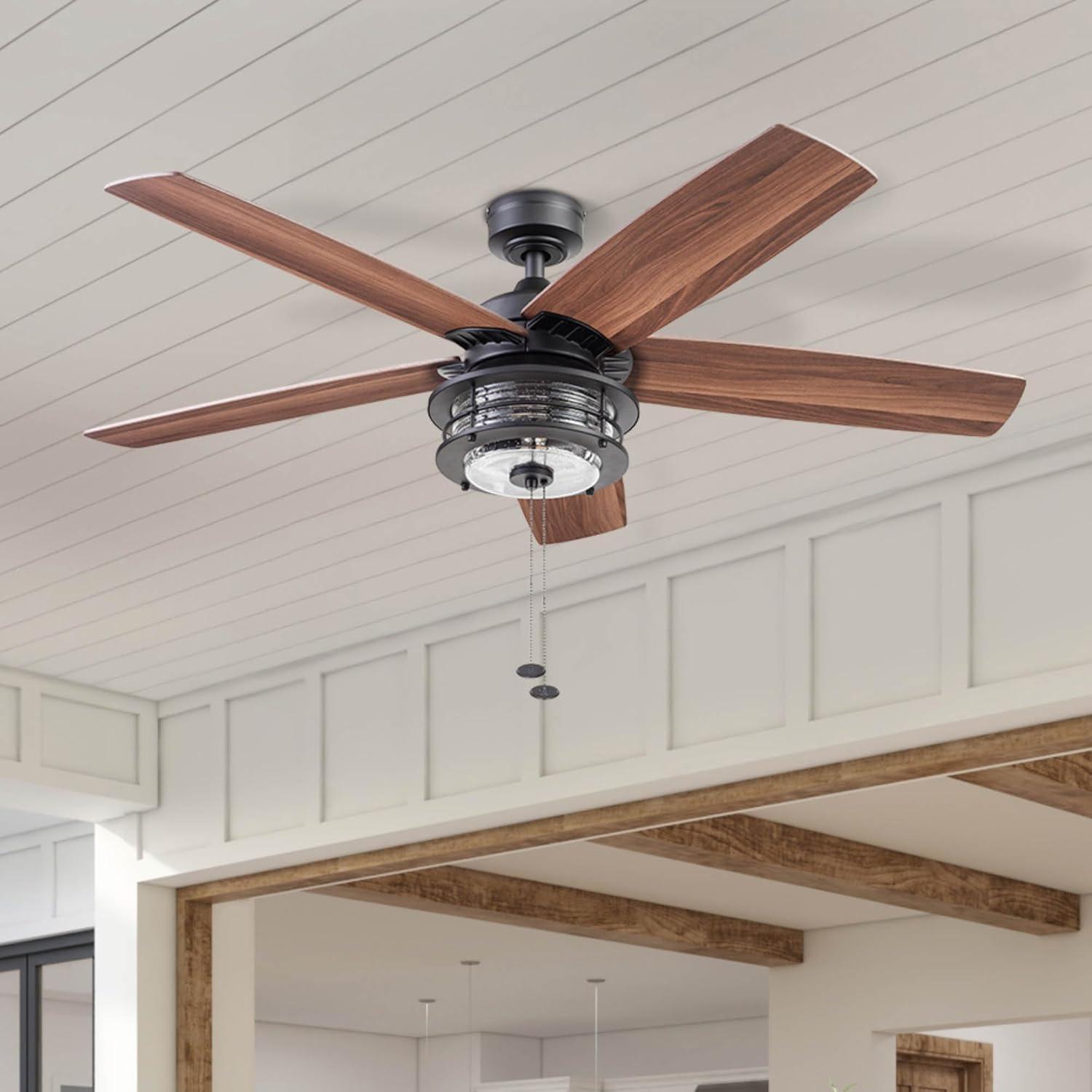 52" Foxhaven 5 - Blade Standard Ceiling Fan with Pull Chain and Light Kit Included