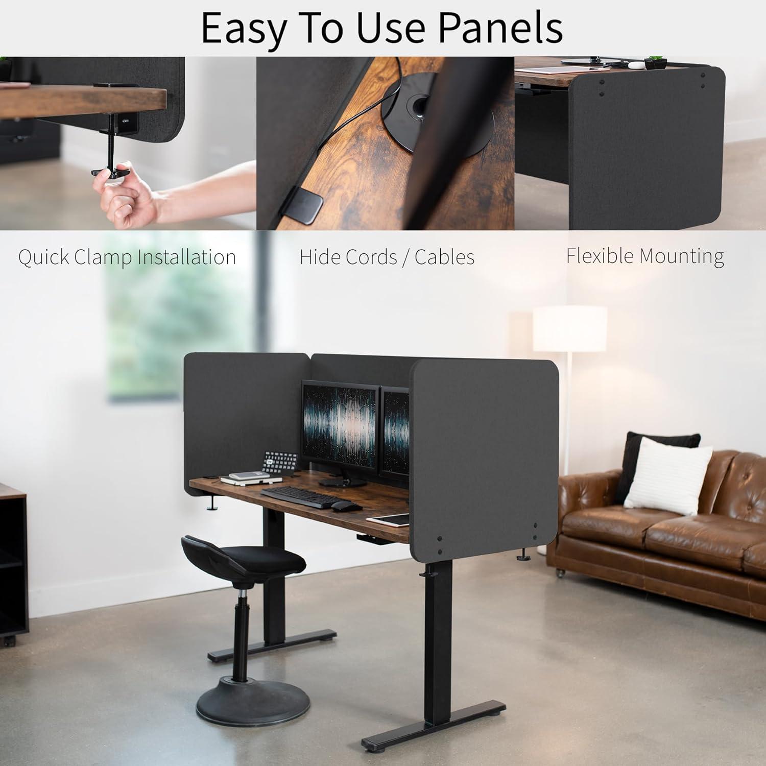 Vivo VIVO Clamp-on 24" x 24" Desktop Privacy Panel (PP-1-V024G Series)