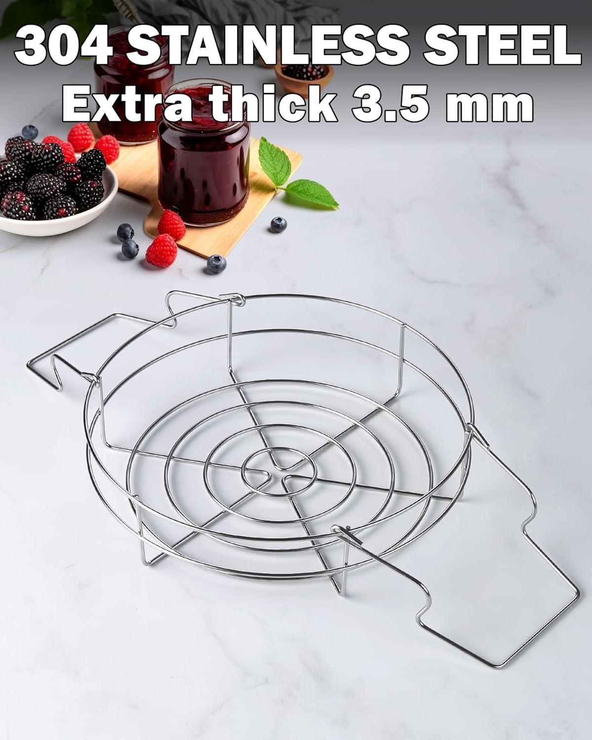 Cook N Home Cook N Home 12-inch Canning Rack, 2 Pack, Stainless Steel Steamer Canning Jar Rack, Kit For Regular Wide Mouth Mason Jars Ball Jars Holds 8 Pint Or 7 Quart Jars