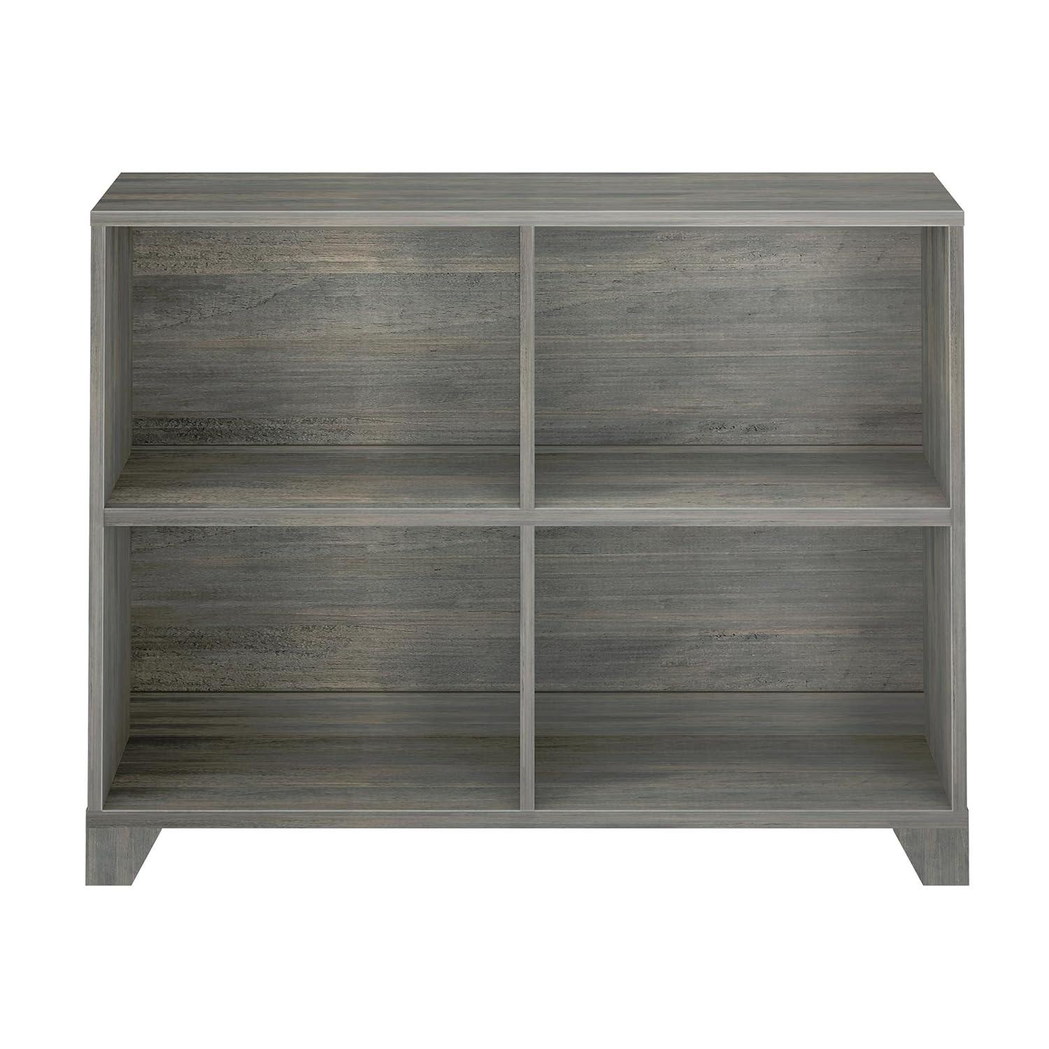 Max & Lily Bookshelf, 4 Shelves Bookcase, Solid Wood Bookshelves for Bedroom