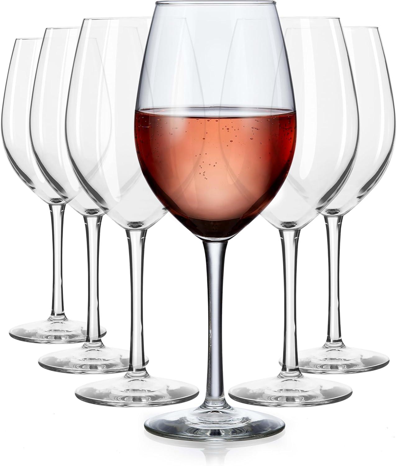 Libbey Entertaining Essentials All Purpose Wine Glasses, 17 ounce, Set of 6