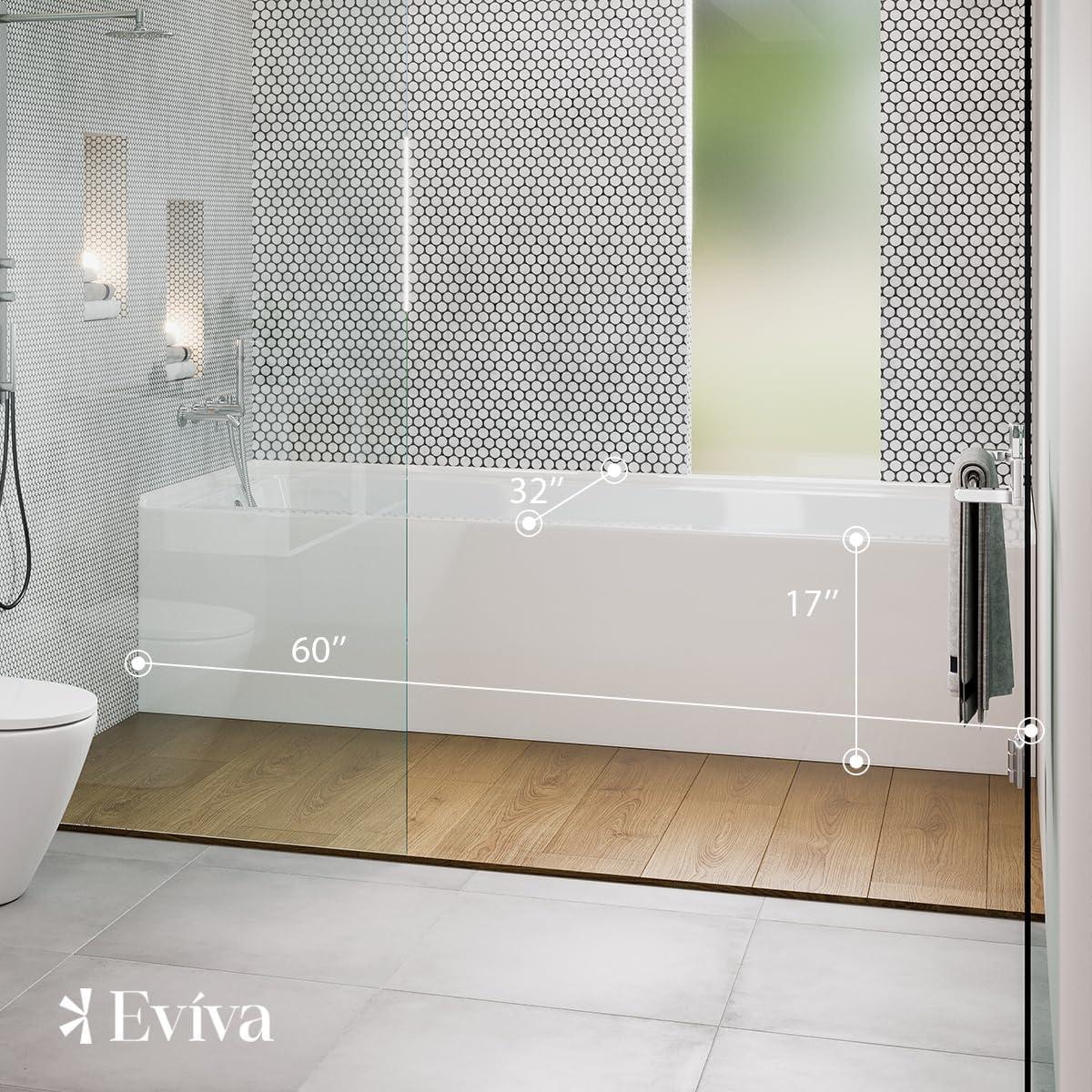Nova 60'' x 32'' Alcove / Tile In Soaking Acrylic Bathtub