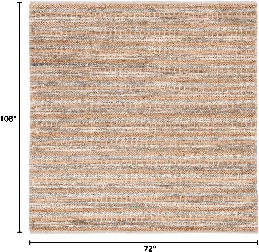 SAFAVIEH Natura Alecia Striped Area Rug, Natural/Brown, 6' x 9'