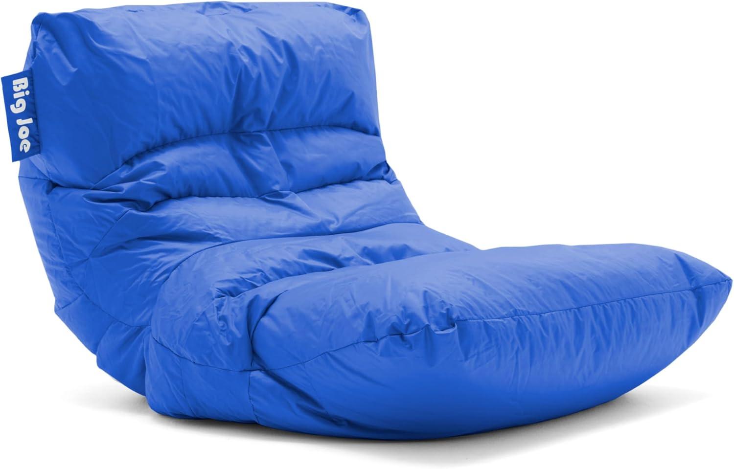 Big Joe Roma Bean Bag Chair for Lounging and Gaming, Nylon Polyester Blend, Sapphire