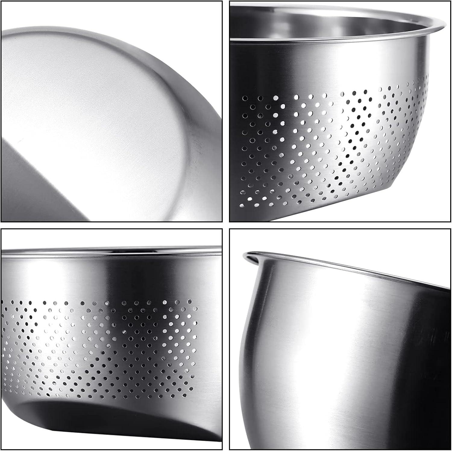 Stainless Steel 3.5-Qt Colander and Mixing Bowl Set