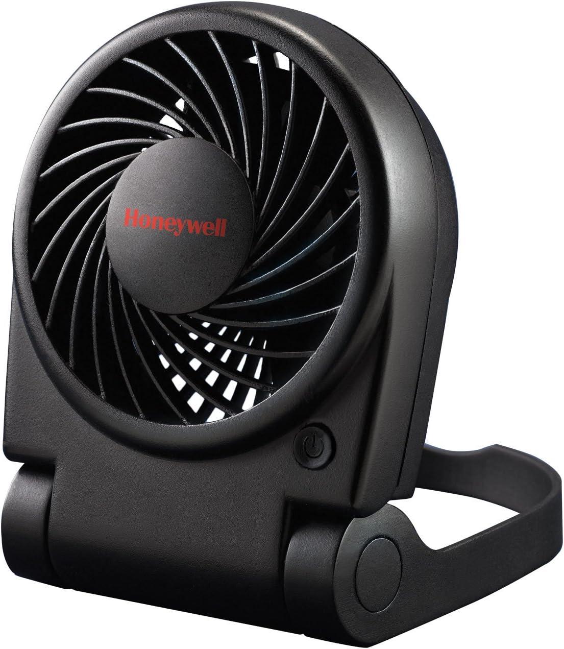 Honeywell Black Turbo on the Go Portable Folding Personal Fan, Black, New, L: 4.74", HTF090B