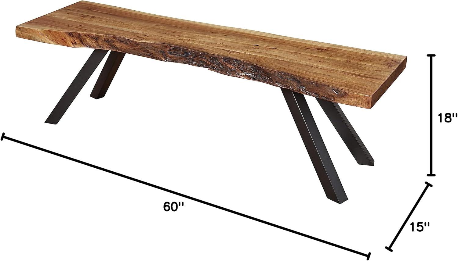 Modus Reese Solid Wood Dining Bench in Natural Acacia