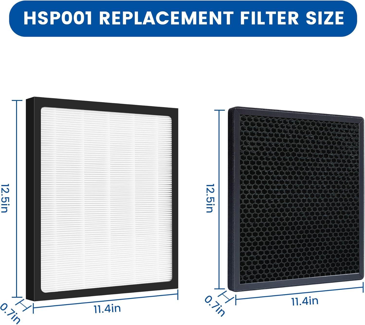 2pcs HSP001 Air Purifier HEPA Filter for HSP001 Smart Purifiers H13 True HEPA Filters Replacements