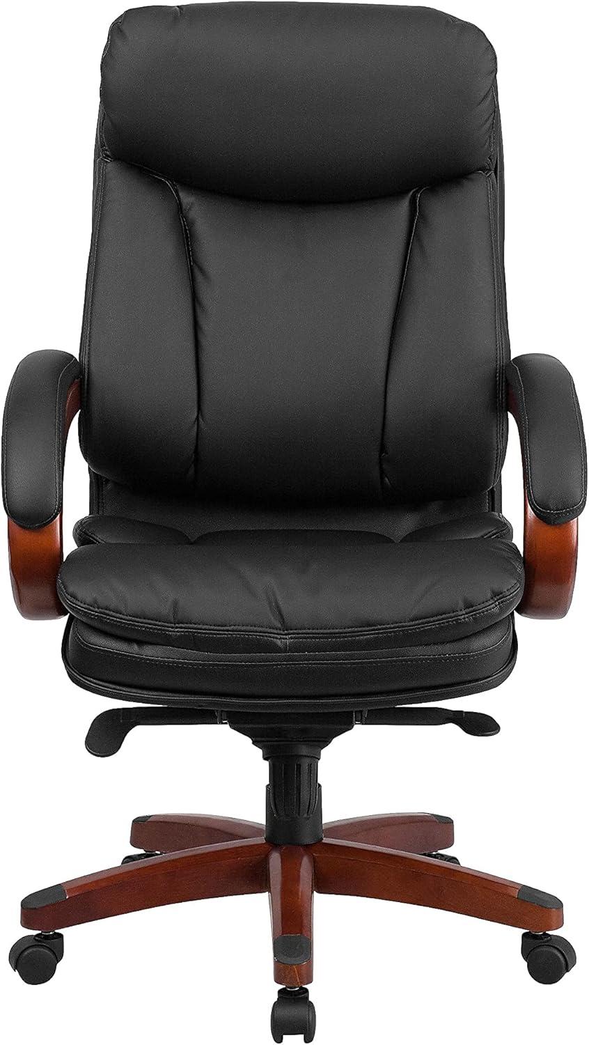 Flash Furniture High Back LeatherSoft Executive Swivel Ergonomic Office Chair with Synchro-Tilt Mechanism