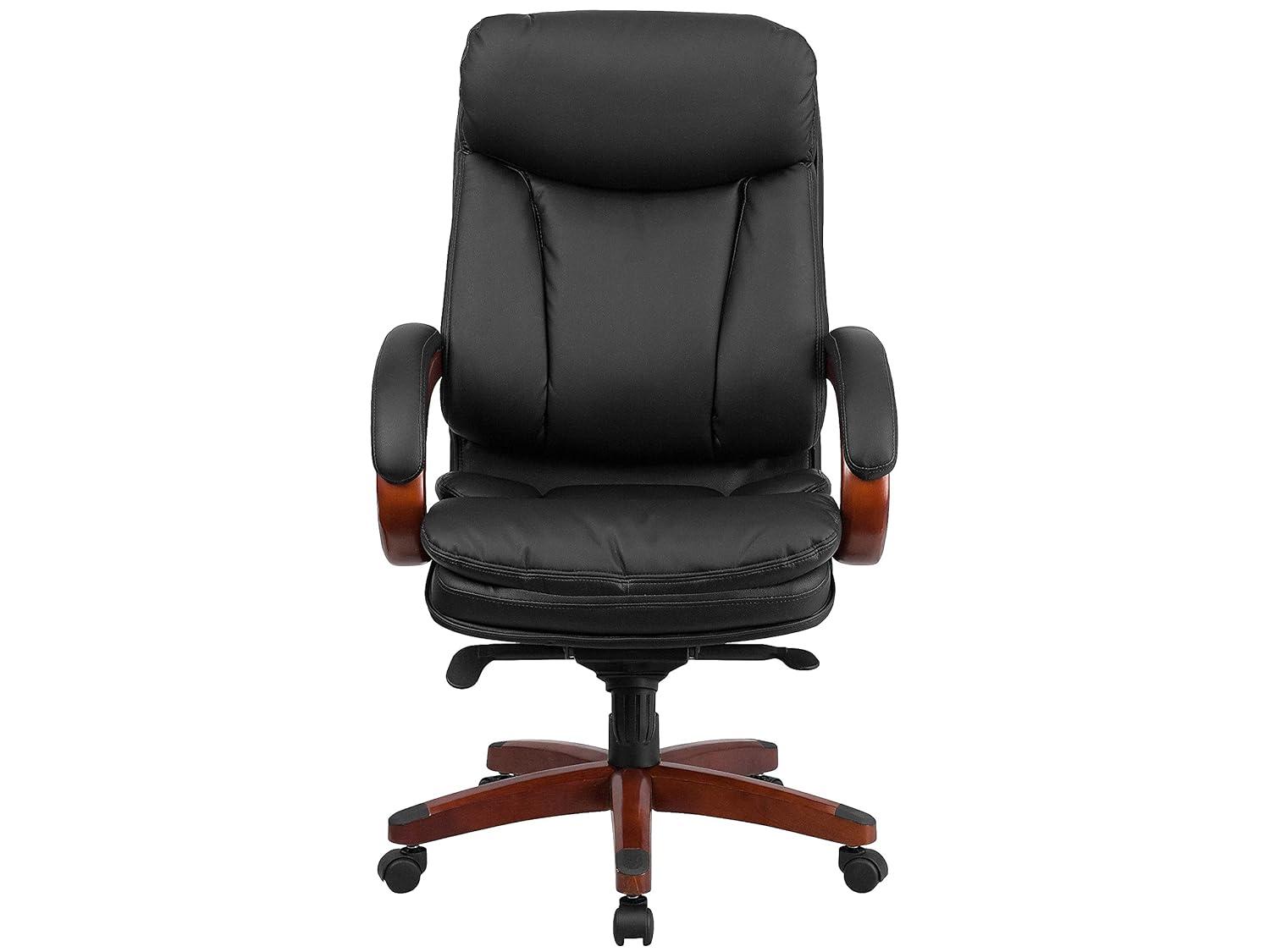 Flash Furniture High Back LeatherSoft Executive Swivel Ergonomic Office Chair with Synchro-Tilt Mechanism