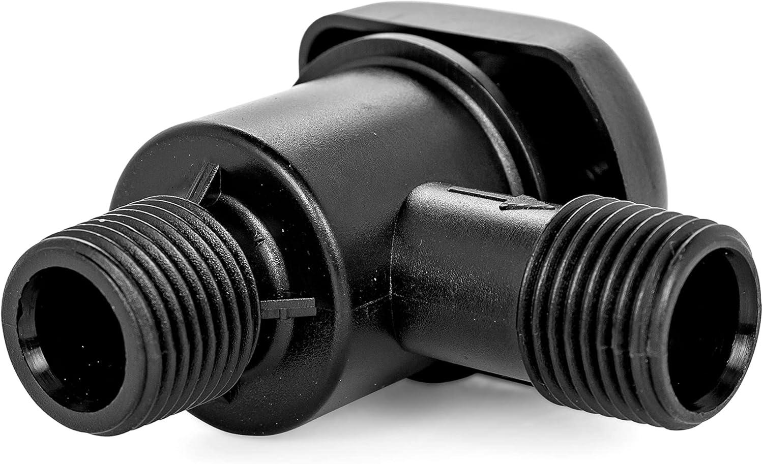 Black Thermoplastic Vacuum Breaker Assembly with 0.5-inch NPT Threads