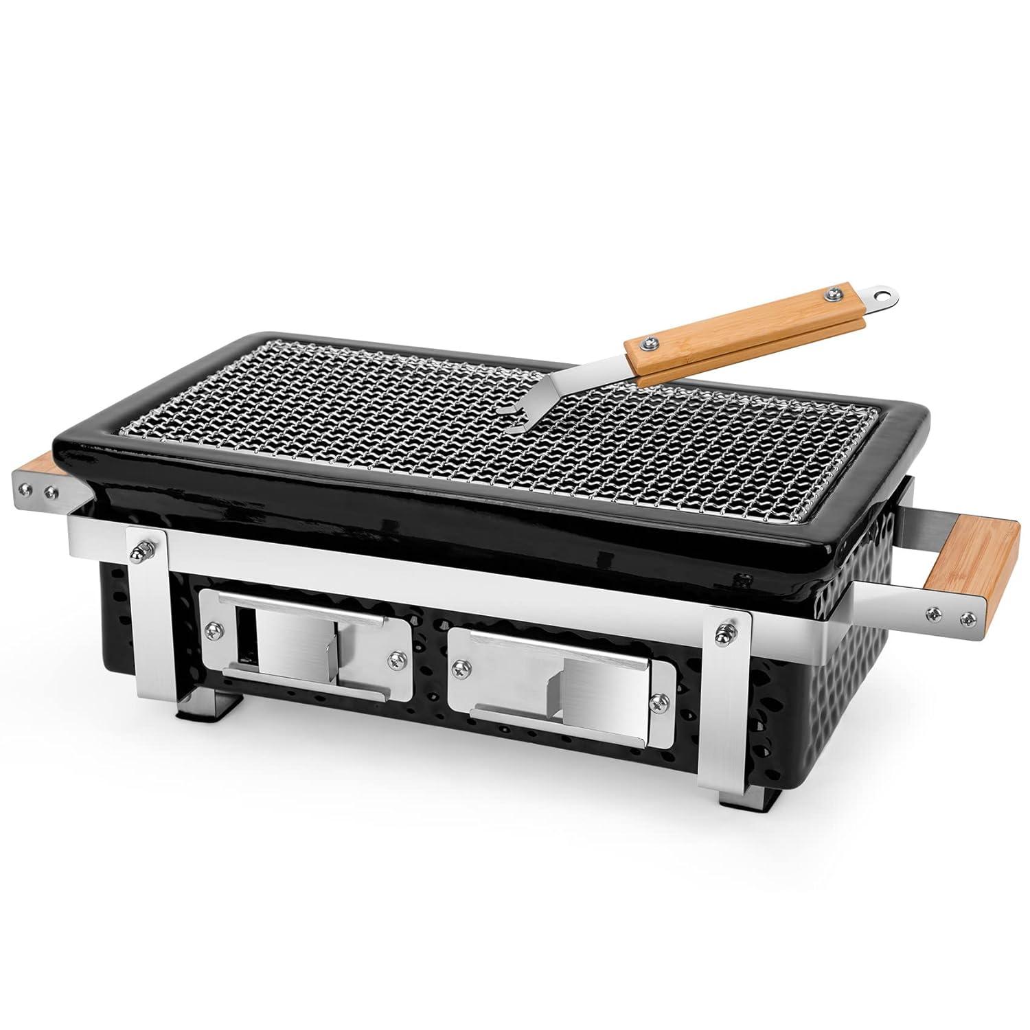 Square16''Charcoal BBQ Grill Hibachi Grill