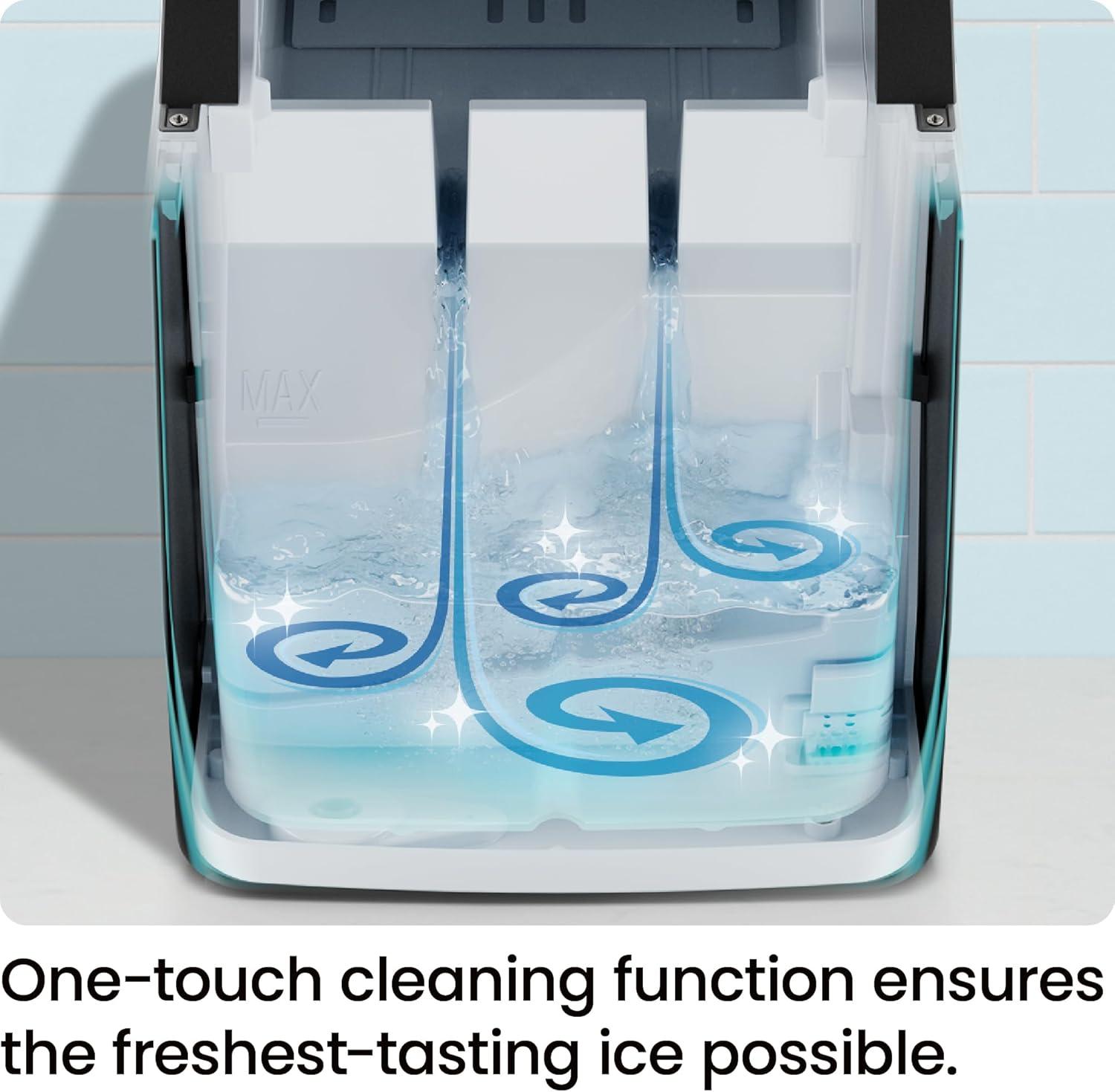 ICEMAN Dual-Size Countertop Bullet Ice Machine w/ 0.88lb Capacity - Black