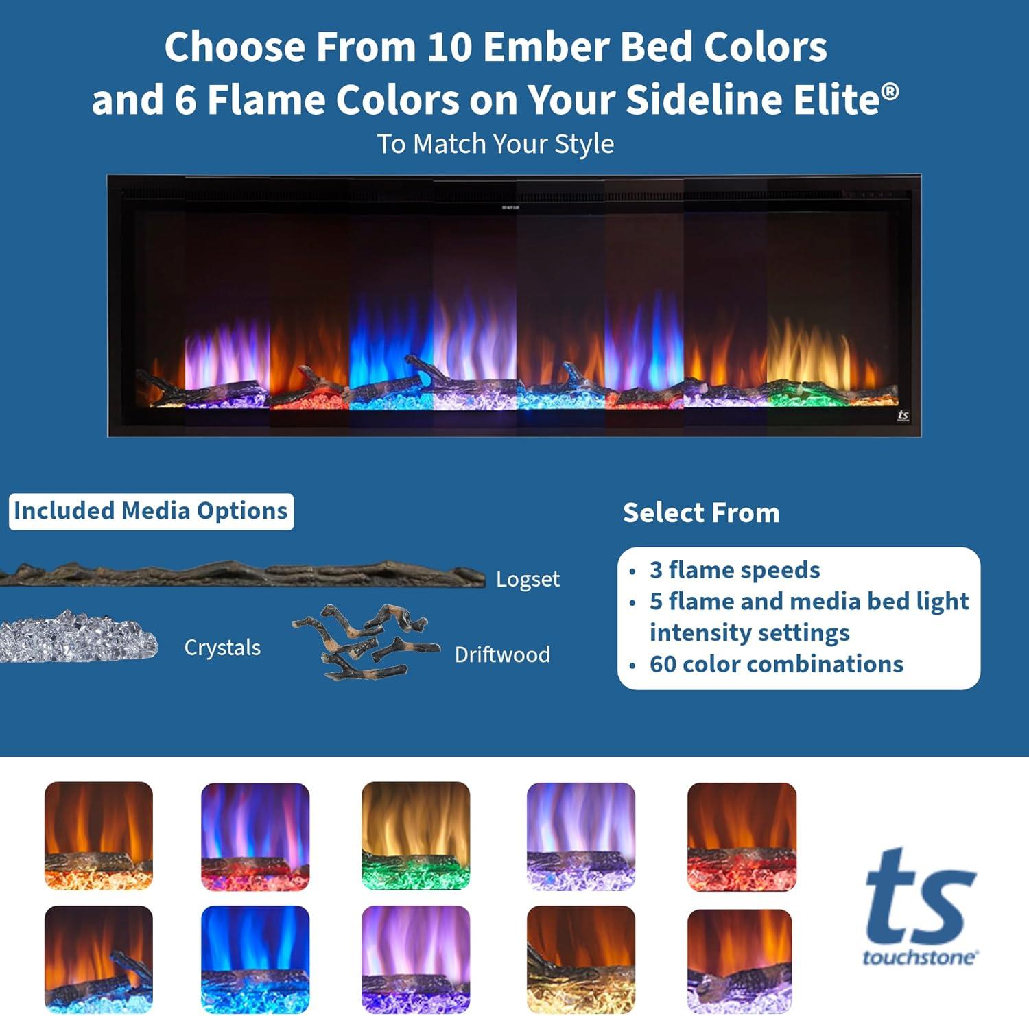 Touchstone Sideline Elite Smart Electric Fireplace