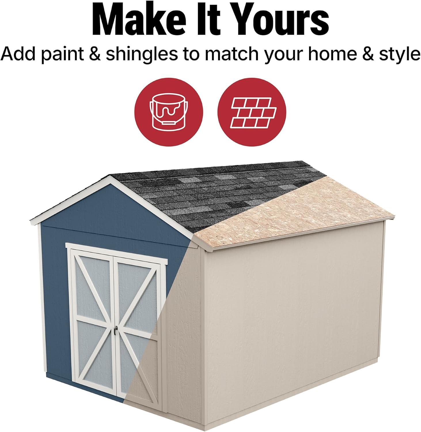 Handy Home Rookwood 10 ft. W x 10 ft. D Wood Storage Shed